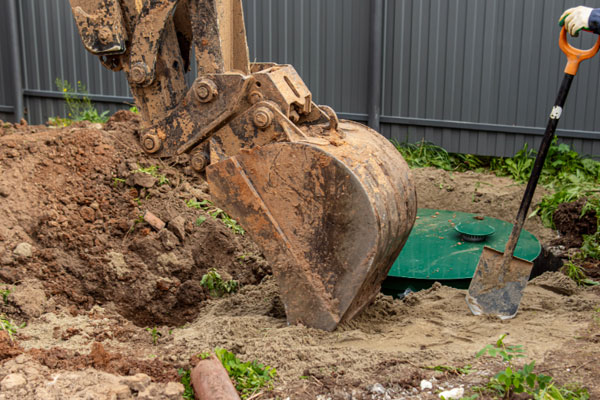 Digging septic bed